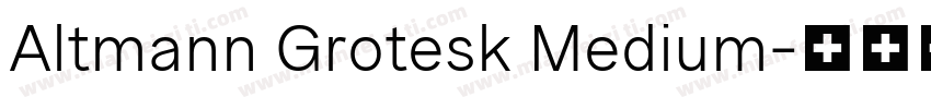 Altmann Grotesk Medium字体转换